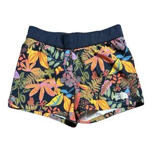 The‎ North Face Girls Medium AOP Floral On Mountain 3" Shorts Flash Dry